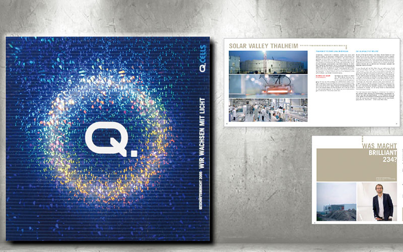 Geschäftsbericht QCells, Overall Design Geschäftsbericht QCells; Joachim Staak